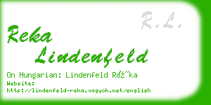 reka lindenfeld business card